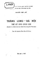 Thăng long hà nội thế kỷ 17 18 19 