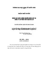 Nâng cao chất lượng nguồn nhân lực tại Công ty Cổ phần thủy điện Nà Lơi