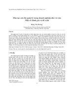 Đào tạo cán bộ quản lý trong doanh nghiệp nhỏ và vừa Một số đánh giá và đề xuất