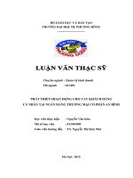 Phát triển cho vay khách hàng cá nhân tại Ngân hàng TMCP An Bình