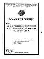 Khảo sát quy trình công nghệ chế biến chả giò từ góc độ haccp tại công ty vissan 