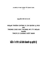 Hoàn thiện chính sách quản lý rủi ro trong cho vay thương mại tại ngân hàng TMCP Đại Chúng Việt Nam