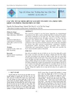 Các nhân tố ảnh hưởng đến cam kết với tổ chức