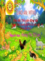 giáo án thuyết trình môi trường xung quanh một số vật nuôi trong gia đình 