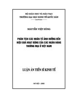 Phân tích các nhân tố ảnh hưởng đến hiệu quả hoạt động của các ngân hàng thương mại ở việt nam 