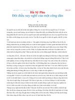 Đôi điều suy nghĩ của một công dân - Hà Sỹ Phu