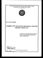 Nghiên cứu sản xuất kẹo jelly pectin hương trái cây 