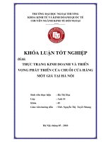 Thực trạng kinh doanh và triển vọng phát triển của chuỗi cửa hàng một giá tại hà nội 