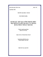 Luận văn đánh giá kết quả sớm trong điều trị thủng ổ loét dạ dày tá tràng bằng phẫu thuật nội soi 