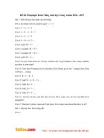 Đề thi Violympic Toán Tiếng Anh lớp 2 vòng 4 năm 2016 - 2017