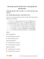 Giải bài tập trang 104, 105 SGK Toán 4: Luyện tập diện tích hình bình hành