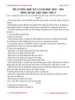 Đề cương môn học Dược liệu học thú y