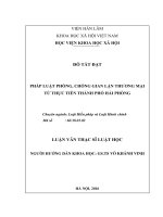 Pháp luật về phòng, chống gian lận thương mại từ thực tiễn thành phố hải phòng 