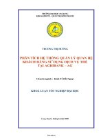 7  phân tích hệ thống quản lý quan hệ khách hàng sử dụng dịch vụ thẻ tại agribank