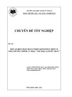 Luận văn một số biện pháp hoàn thiện kênh phân phối vé cho chương trình ca nhạc âm nhạc và bước nhảy 