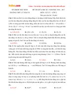 Đề thi giữa học kì 1 môn Vật lý lớp 12 trường THPT Lý Thái Tổ, Bắc Ninh năm học 2016 - 2017