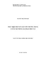 Phát triển đội ngũ giáo viên trường trung cấp hà nội trong giai đoạn hiện nay 