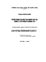 Tuyển dụng và đào tạo nhân lực tại Công ty Cổ phần Xi măng X18