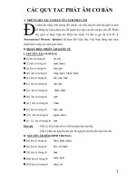 Tổng hợp các quy tắc phát âm hay gặp