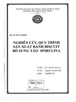 Nghiên cứu quy trình sản xuất bánh biscuit bổ sung tảo spirulina 