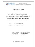 Giải pháp hoàn thiện hoạt động kinh doanh dịch vụ logistics tại công ty cổ phần thương mại – dịch vụ trung thực đến năm 2015 