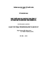 Phát triển dịch vụ logistics cho công ty cổ phần vận tải Biển Bắc theo hướng 3L
