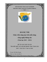 DẠY học dự án tìm HIỂU một số vấn đề MANG TÍNH TOÀN cầu (bài 3   địa lí lớp 11 ban cơ bản)