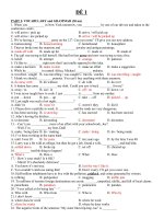 đề thi Tiếng anh 5 hutech