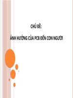 bài thuyết trình độc học PCBs và tác động của nó đến con người
