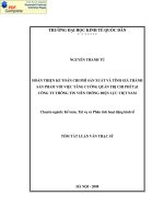 Hoàn thiện kế toán chi phí sản xuất và tính giá thành sản phẩm với việc tăng cường quản trị chi phí tại công ty thông tin viễn thông Điện lực Việt nam