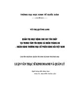 Quản trị hoạt động cho vay tín chấp tại Trung Tâm Tín Dụng Cá Nhân Tràng An – Ngân hàng TMCP Hàng Hải Việt Nam