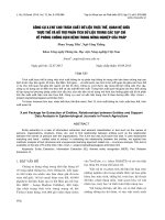 CÔNG CỤ X.ENT CHO TRÍCH XUẤT DỮ LIỆU THỰC THỂ, QUAN HỆ GIỮA THỰC THỂ VÀ HỖ TRỢ PHÂN TÍCH DỮ LIỆU TRONG CÁC TẠP CHÍ VỀ PHÒNG CHỐNG DỊCH BỆNH TRONG NÔNG NGHIỆP CỦA PHÁP