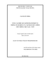 Nâng Cao Hiệu Quả Kinh Doanh Dịch Vụ Thông Tin Di Động Của Tập Đoàn Bưu Chính Viến Thông Việt Nam - Vnpt