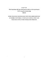 Một số giải pháp chiến lược kinh doanh cho dịch vụ giá trị gia tăng tại VNPT trong tiến trình hội nhập