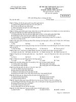 Đề thi thử THPT Quốc gia năm 2017 bài thi Khoa học xã hội - môn Lịch sử trường THPT Hàn Thuyên, Bắc Ninh (Lần 1)