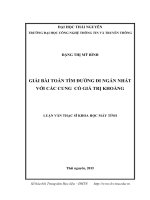 Giải bài toán tìm đường đi ngắn nhất với các cung có giá trị khoảng