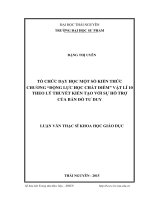 TỔ CHỨC DẠY HỌC MỘT SỐ KIẾN THỨC CHƢƠNG “ĐỘNG LỰC HỌC CHẤT ĐIỂM” VẬT LÍ 10 THEO LÝ THUYẾT KIẾN TẠO VỚI SỰ HỖ TRỢ CỦA BẢN ĐỒ TƢ DUY
