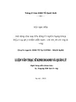 Mở rộng cho vay tiêu dùng tại Ngân hàng TMCP Đầu tư và Phát triển Việt Nam- Chi nhánh Chương Dương