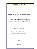 Quan hệ đối tác toàn diện việt nam   hàn quốc trong bối cảnh quốc tế mới   pgs  ts  ngô xuân bình (chủ nhiệm đề tài) 