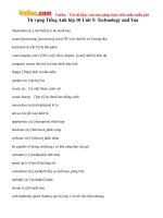 Từ vựng Tiếng Anh lớp 10 Unit 5: Technology and You