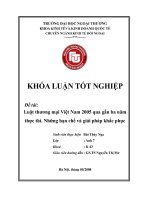 Luật thương mại năm 2005 qua gần ba năm thực thi   những hạn chế và giải pháp khắc phục 