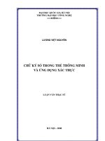 Chữ ký số trong thẻ thông minh và ứng dụng xác thực
