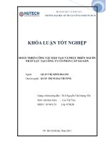 Hoàn thiện công tác đào tạo và phát triển nguồn nhân lực tại công ty cổ phần cáp sài gòn 