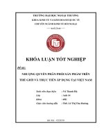 Nhượng quyền phân phối sản phẩm trên thế giới và thực tiễn áp dụng tại việt nam 