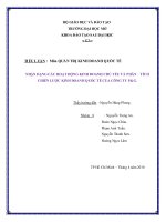 Nhận dạng các hoạt động kinh doanh chủ yếu và phân tích chiến lược kinh doanh quốc tế của công ty pg 