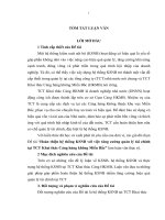 Hoàn thiện hệ thống kiểm soát nội bộ với việc tăng cường quản lý tài chính tại Tổng công ty khai thác cảng hàng không miền Bắc