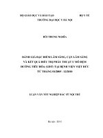 LUẬN ÁN PHẪU THUẬT ĐIỀU TRỊ U MÔ ĐỆM ĐƯỜNG TIÊU HÓA