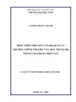 Phát  triển  đội  ngũ  cán  bộ  quản  lý  trường  chính  trị  khu  vực  Bắc Trung Bộ trong giai đoạn hiện nay