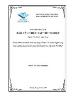 Phân tích tình hình huy động vốn tại chi nhánh ngân hàng nông nghiệp và phát triển nông thôn huyện yên lập tỉnh phú thọ 