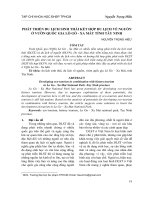 Phát triển du lịch sinh thái kết hợp du lịch về nguồn ở vườn quốc gia lò gò   xa mát tỉnh tây ninh